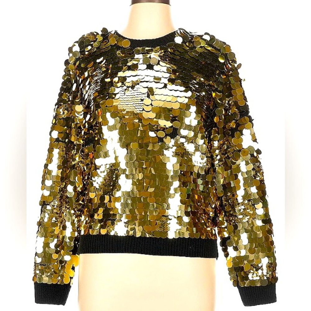 Zara Gold Sequin Blouse